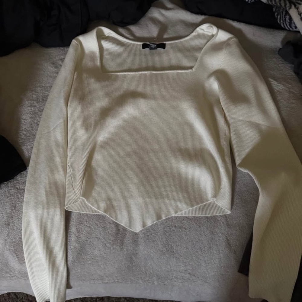 Forever 21 Cream Crop Top